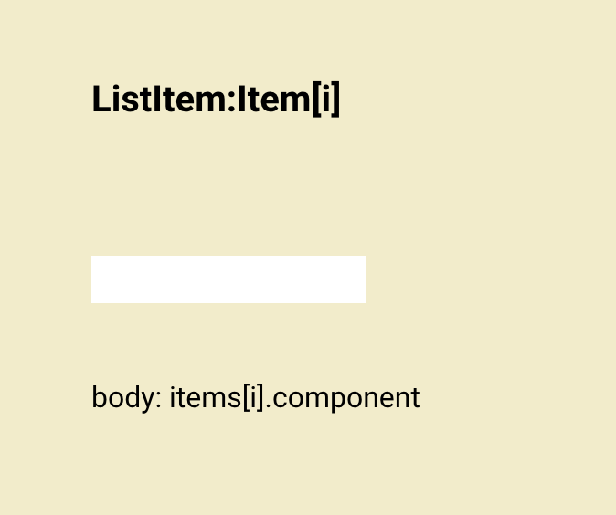Definition card for Item within ListView.