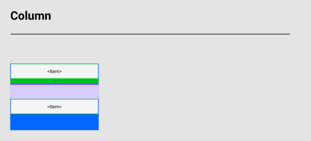 Layout diagram showing <Item> elements repeated from top to bottom