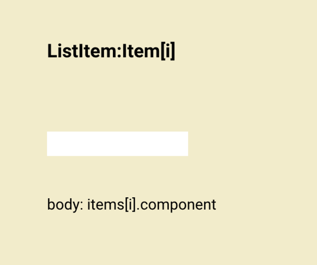 Component definition for List Item within List View component
